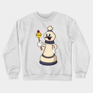 Chess piece King at Chess Crewneck Sweatshirt